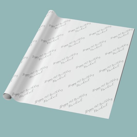 21e Anniversaire Papier cadeau personnalisable