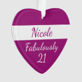 21e anniversaire Personnaliser Fabulement 21 rose (devant)