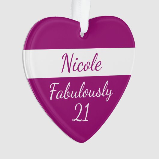 21e anniversaire Personnaliser Fabulement 21 rose (devant)