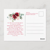 21e anniversaire Red Rose Peony Invitation (Dos)