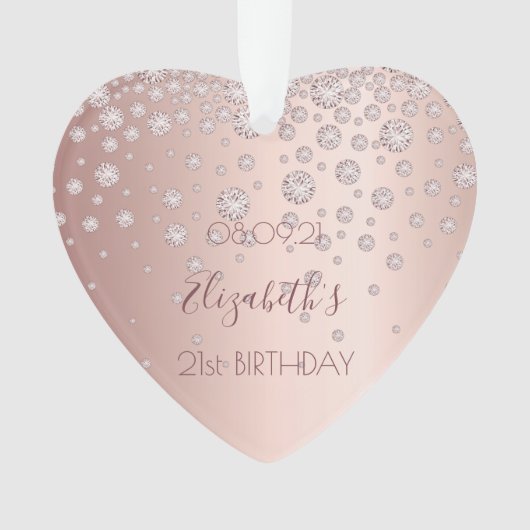 21e anniversaire rose or diamants scintillant 21 (devant)