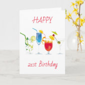 **21E ANNIVERSAIRE SOUHAITS** Carte ANNIVERSAIRE (Fleur jaune)