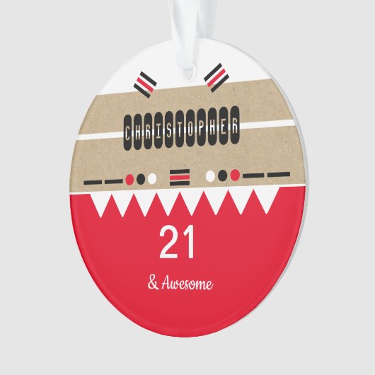 21e anniversaire super rouge et blanc (devant)