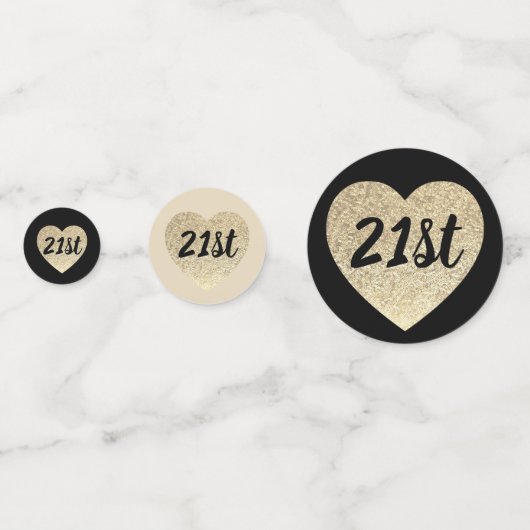 21e anniversaire table confetti (Derrière)