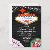 21e anniversaire Vegas Casino Invitation (Devant)