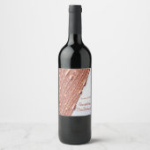 21e Anniversaire Vin Étiquette Rose Gold Parties s (Devant)
