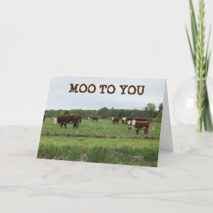 **21e BIRTHDAY* MOO VOOR U ZEGT KOEIEN Kaart