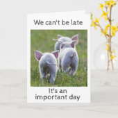 *21e BIRTHDAY VAN RUNAWAY PIGS Kaart (Gele Bloem)