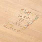 21e Boheemse verjaardagsfeest goud Acryl Uitnodigingen (Laagn)