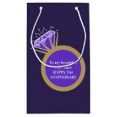 21e bruiloft Jubileum Iolite paarse edelsteenring Klein Cadeauzakje (Achterkant)