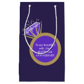 21e bruiloft Jubileum Iolite paarse edelsteenring Klein Cadeauzakje (Voorkant)