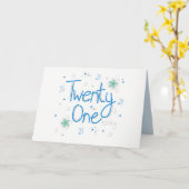 21e carte d'anniversaire (Fleur jaune)