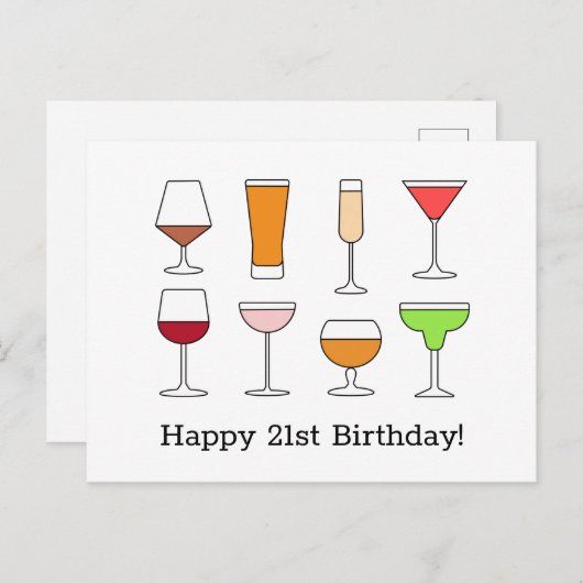 21e carte d'anniversaire (Devant / Derrière)