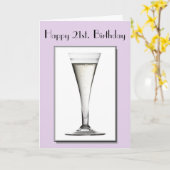 21e carte d'anniversaire (Fleur jaune)