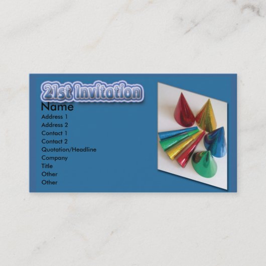 21e carte d'invitation anniversaire (Devant)
