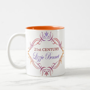 21e eeuw Lizzie Bennet Jane Austen Tweekleurige Koffiemok