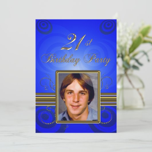 21e fête d'anniversaire Invitation (Debout devant)