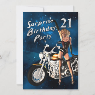 21e fête d'anniversaire Invitation