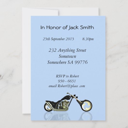 21e fête d'anniversaire Invitation (Dos)