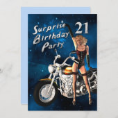 21e fête d'anniversaire Invitation (Devant / Derrière)