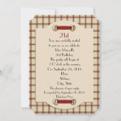 21e fête d'anniversaire invitation officielle à l' (Devant)