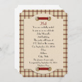 21e fête d'anniversaire invitation officielle à l' (Devant / Derrière)