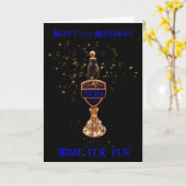 21e FILS BIÈRE POMPE ANNIVERSAIRE CARTE DE SALUT (Fleur jaune)