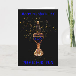 21e FILS BIÈRE POMPE ANNIVERSAIRE CARTE DE SALUT