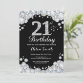 21e Invitation Anniversaire Chalkboard Diamant d'a (Debout devant)