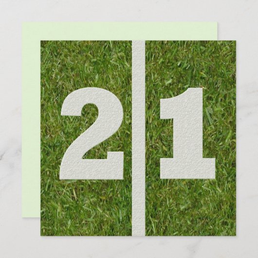 21e Invitation d'anniversaire (Devant / Derrière)