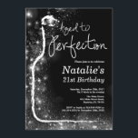 21e Invitation d'anniversaire du vin. Âgé à la per<br><div class="desc">21e Invitation d'anniversaire du vin. Vieilli à Perfection. Vin rouge. Invitation À La Dégustation De Vins. Champagne Parties scintillant noir et argent. 18e 20e 21e 30e 40e 50e 60e 70e 80e 90e 100e, n'importe quel âge. Pour plus de personnalisation, cliquez sur le bouton "Customiser" et utilisez notre outil de conception...</div>