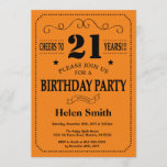 21e Invitation d'anniversaire Noir et Orange<br><div class="desc">21e Invitation Anniversaire Typographie Noire et Orange. Arrière - plan violet Lilac Lilac noir et orange. Anniversaire adulte. Hommes ou femmes, anniversaire. Enfants Garçon ou fille Ado Anniversaire adolescente Invitation . 13e 15e 16e 18e 20e 21e 30e 40e 50e 60e 70e 80e 90e 100e. N'Importe Quel Âge. Pour plus de...</div>