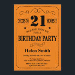 21e Invitation d'anniversaire Noir et Orange<br><div class="desc">21e Invitation Anniversaire Typographie Noire et Orange. Arrière - plan violet Lilac Lilac noir et orange. Anniversaire adulte. Hommes ou femmes, anniversaire. Enfants Garçon ou fille Ado Anniversaire adolescente Invitation . 13e 15e 16e 18e 20e 21e 30e 40e 50e 60e 70e 80e 90e 100e. N'Importe Quel Âge. Pour plus de...</div>
