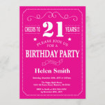 21e Invitation d'anniversaire rose et blanc<br><div class="desc">21e Invitation Anniversaire Typographie Rose et Blanche. Arrière - plan rose et blanc. Anniversaire adulte. Hommes ou femmes, anniversaire. Enfants Garçon ou fille Ado Anniversaire adolescente Invitation . 13e 15e 16e 18e 20e 21e 30e 40e 50e 60e 70e 80e 90e 100e. N'Importe Quel Âge. Pour plus de personnalisation, cliquez sur...</div>