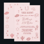 21e Invitation de la fête d'anniversaire du Ranch<br><div class="desc">Cowgirl Boot Floral Western Invitation. Rustique 21e,  30e ou 40e anniversaire de la cow-girl occidentale.</div>
