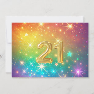 21e Kleurrijke Regenboogster Ruimte Feestdagenkaart