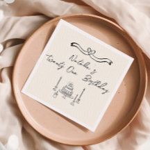 21e retro handgeschreven getekende taart boog verj