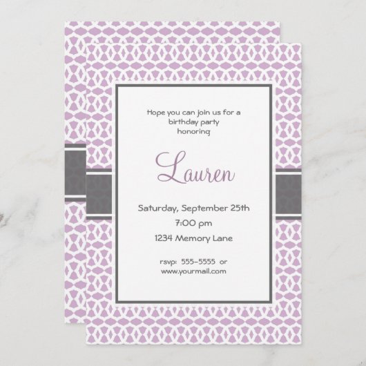 21e uitnodiging (Voorkant / Achterkant)