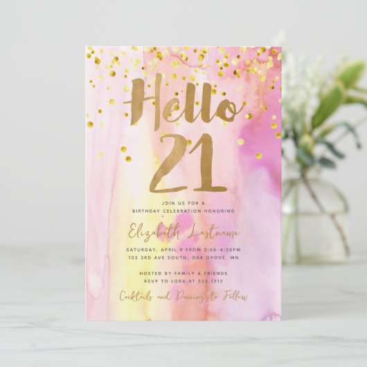 21e uitnodiging (Staand voorkant)