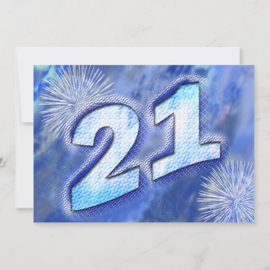 21e uitnodiging van de partij van Birthday (Voorkant)