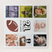 21e verjaardag 21 foto collage man man wit legpuzzel (Horizontaal)