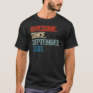 21e verjaardag 21 jaar oud Geweldige sinds septemb T-shirt