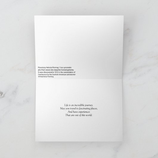 21e verjaardag aangepaste tekst nevel universum kaart (Binnen)