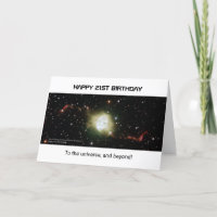 21e verjaardag aangepaste tekst nevel universum