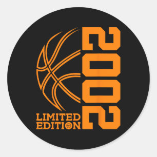 21E VERJAARDAG BASKETBAL LIMITED EDITION 2002 RONDE STICKER