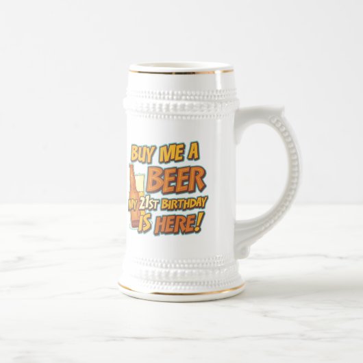 21e verjaardag bier bierpul (Rechts)