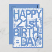 21e Verjaardag  Briefkaart (Voorkant / Achterkant)