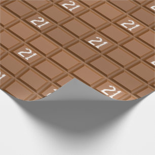 21e Verjaardag Chocolade Snoep Bar Cadeaupapier