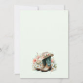 21e Verjaardag Cowgirl Boots en Pet Verjaardagsfee Kaart (Achterkant)