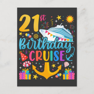 21e verjaardag cruise verjaardagsfeestje briefkaart